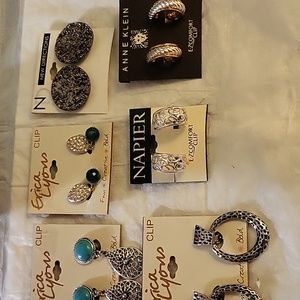NWT  Lot of 6 CLIP  EARRINGS